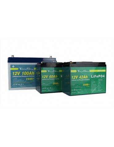 Batteria lithium Tecnosky LiFePO4 12v 100ah